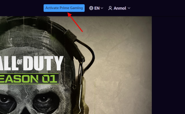 ప్రైమ్ గేమింగ్ని యాక్టివేట్ చేయండి